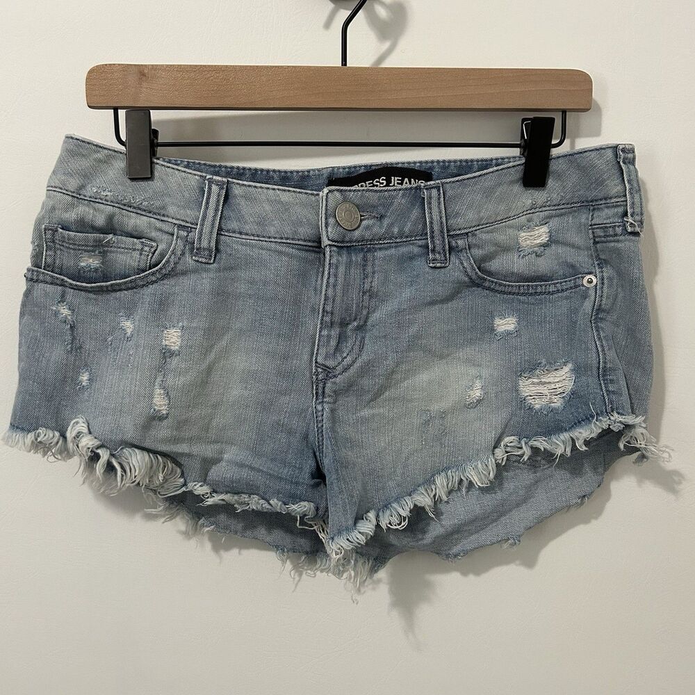 VTG Y2K Express Shorts Size 6 Low rise Micro Mini Booty Daisy Dukes Coquette